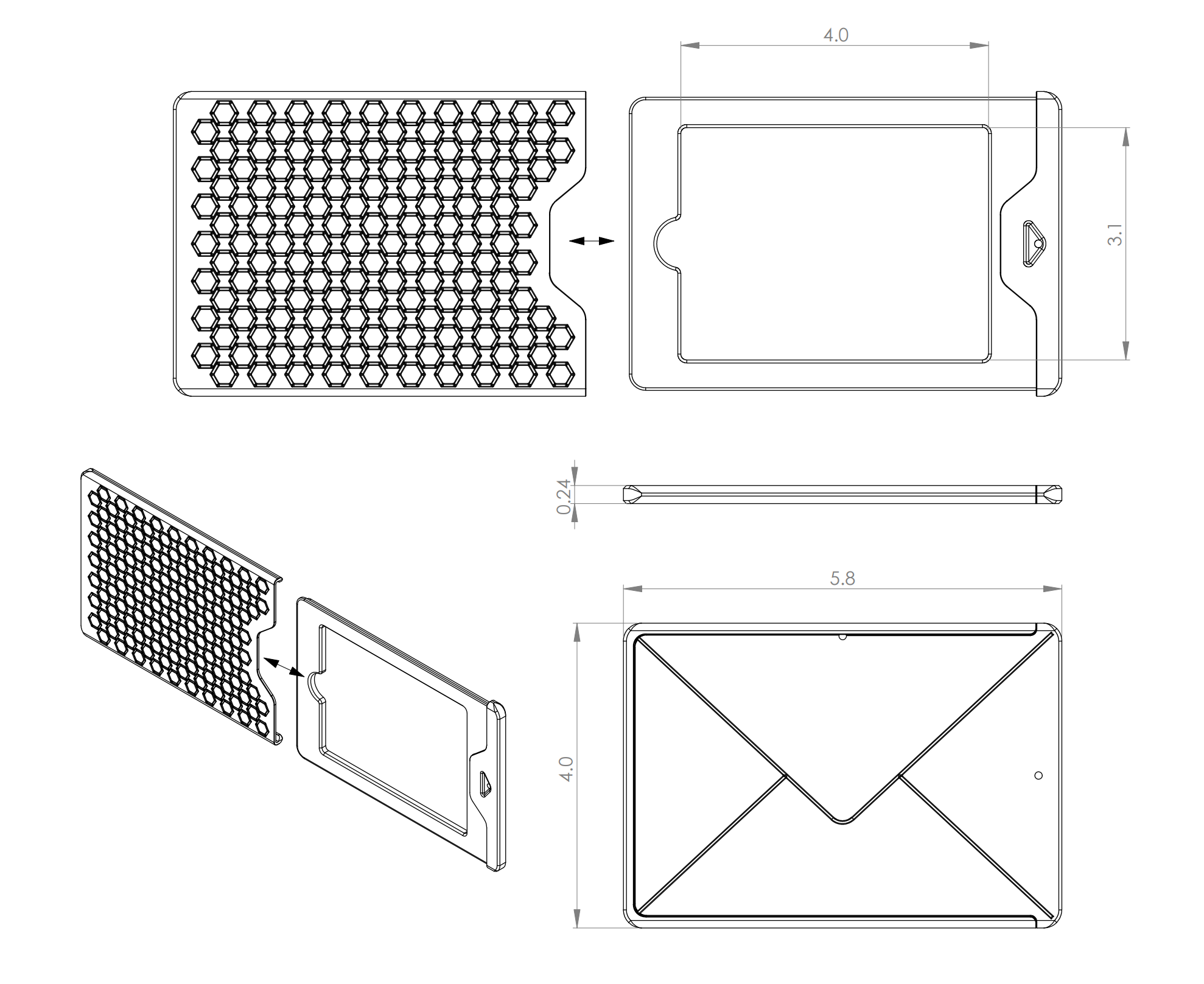 Technical Dimensions: Standard 4x6 inch format